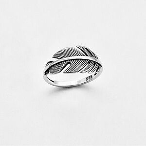 Sterling Silver Statement Feather Ring, Angels Wing, Bird Rings, Spirit Jewelry